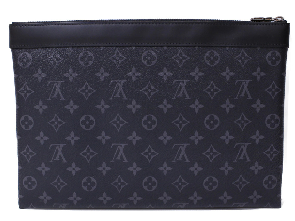Louis Vuitton Monogram Eclipse Bag Pochette Discovery Black Clutch Shoulder
